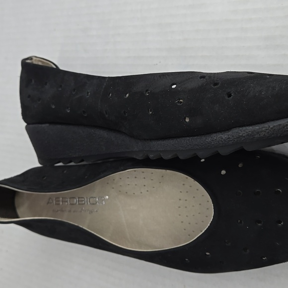 Aerobics Portugal Wedge Perforated Leather Shoes EU 39 US 8 - Picture 11 of 13
